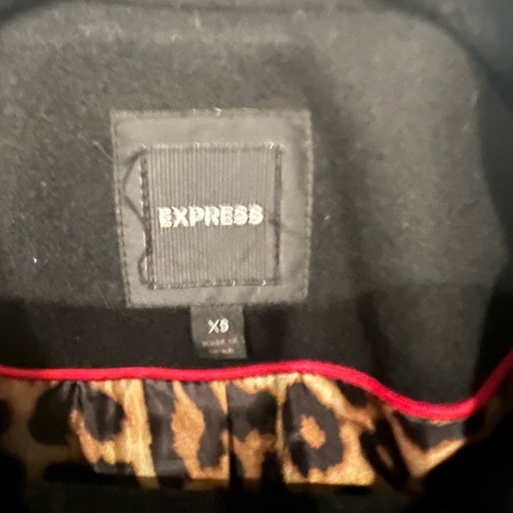 Express Wool Blend Long Pea Coat Size XS - Picture 4 of 9